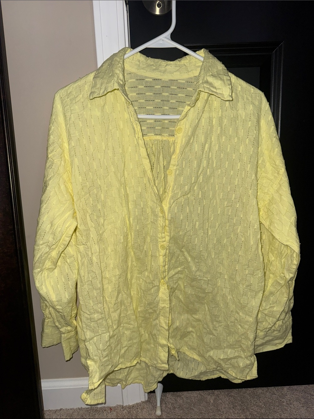Women’s Lightweight Yellow Button-Up